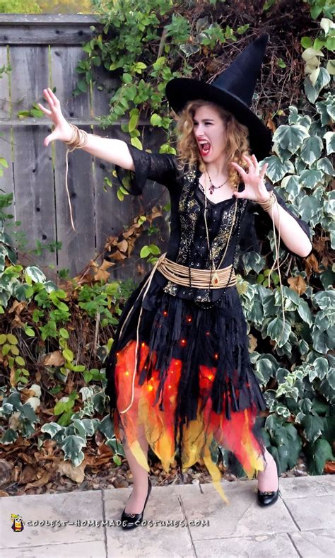 Ignite the darkness: Creating a show-stopping flaming witch outfit